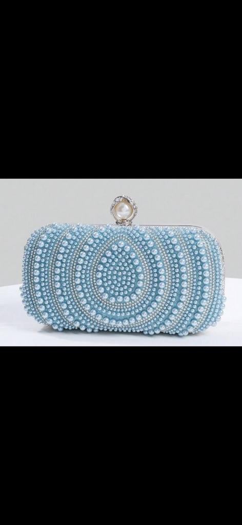 Blauw zilver schoudertas, Ophalen, Nieuw, Blauw