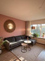 Mooie antraciet velvet bank 3-zits met hocker (BePureHome), Ophalen, Zo goed als nieuw, Stof