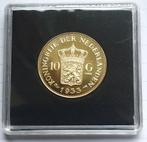 Vergulde herslag gouden tientje 1933, Postzegels en Munten, Munten | Nederland, Ophalen of Verzenden, Koningin Wilhelmina, 10 gulden