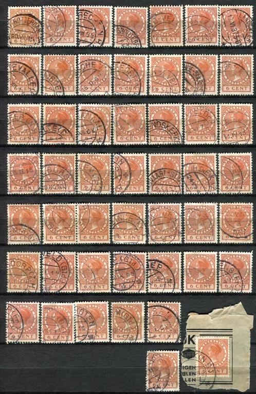Nederland Wilhelmina type VETH, stempels, tandingen., Postzegels en Munten, Postzegels | Nederland, Gestempeld, T/m 1940, Verzenden