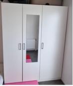 3-deurskledingkast met hanggedeelte, planken en spiegel, Huis en Inrichting, Kasten | Kledingkasten, Ophalen, Gebruikt, 100 tot 150 cm