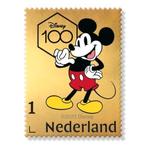 Postzegel Mickey Mouse Goud Disney 100 jaar, Ophalen of Verzenden, Mickey Mouse, Nieuw, Overige typen