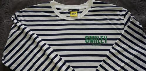 Vrolijk smiley shirt met lange mouwen,  S, Zara smiley, Kleding | Dames, T-shirts, Zo goed als nieuw, Maat 36 (S), Blauw, Lange mouw