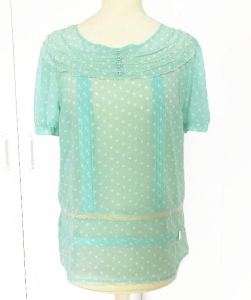 polkadot! FORNARINA blouse pastel groen mt 36, Kleding | Dames, Blouses en Tunieken, Zo goed als nieuw, Maat 36 (S), Groen, Ophalen of Verzenden