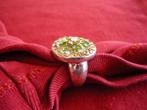 Oude vintage ring vol met stras, 18 tot 19, Gebruikt, Met strass, Dame