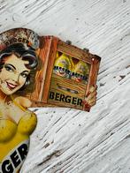 Miss. Berger oude reclame Pin Up !, Verzamelen, Reclamebord, Gebruikt, Ophalen of Verzenden