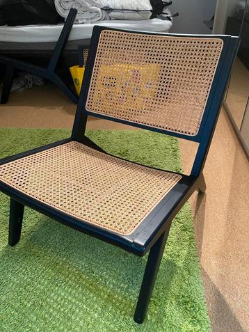 Zwarte rotan lounge stoel - 60cm breed beschikbaar voor biedingen