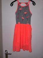 Jurk jurkje zomerjurk 158 164 roze flamingo neon fluor grijs, Verzenden, Zo goed als nieuw, Meisje, Jurk of Rok