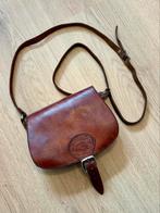 Bruin Leren Tas, Sieraden, Tassen en Uiterlijk, Tassen | Schoudertassen, Overige merken, Gebruikt, Bruin, Ophalen of Verzenden