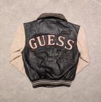 Vintage Rare Guess Leren Jas Retro Y2K | S/M, Zwart, Zo goed als nieuw, Guess, Verzenden