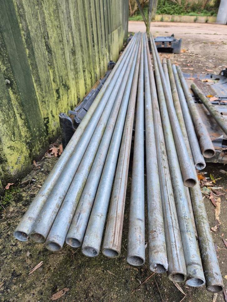 >200m steigerbuis 33,7mm dikwandig gegalvaniseerd, Doe-het-zelf en Verbouw, Steigers, Zo goed als nieuw, Overige typen, Ophalen