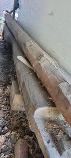 Te koop 2 oude boerderij gebinten/liggers, Doe-het-zelf en Verbouw, Hout en Planken, Gebruikt, Ophalen of Verzenden, Balk, 50 mm of meer