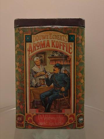 Vintage koffieblik Douwe Egberts beschikbaar voor biedingen