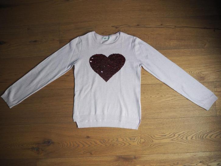 Roze trui van H & M maat 134 / 140, Kinderen en Baby's, Kinderkleding | Maat 134, Gebruikt, Meisje, Trui of Vest, Ophalen of Verzenden