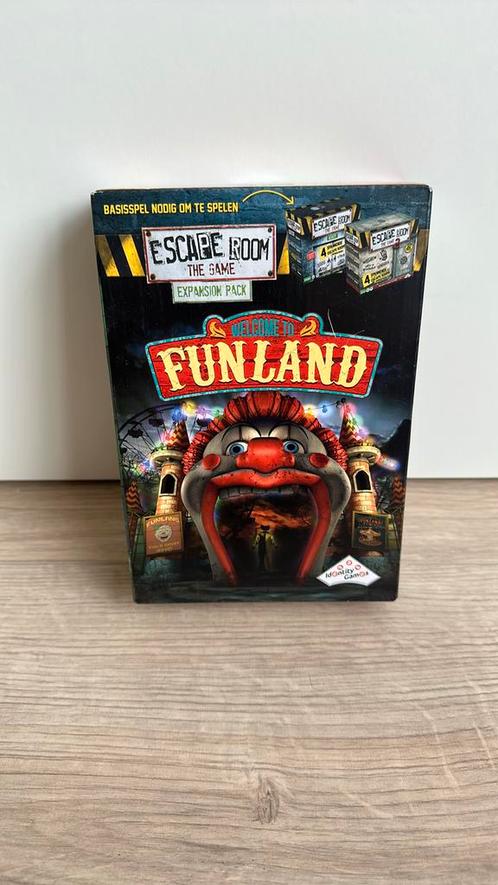 Escape Room the Game uitbreidingset Welcome to Funland, Hobby en Vrije tijd, Gezelschapsspellen | Overige, Nieuw, Drie of vier spelers