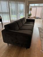 4 zits bank warmgroen velvet, Ophalen, 250 tot 300 cm, Gebruikt, Stof