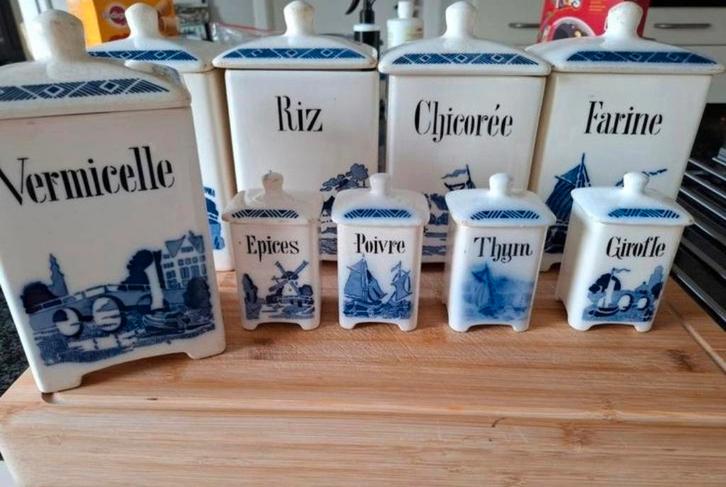 Delfts blauw, antieke voorraad potten, Huis en Inrichting, Keuken | Keukenbenodigdheden, Ophalen of Verzenden