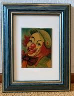 Klein Schilderijtje met clown, mooie lijst, bijna gratis, Huis en Inrichting, Woonaccessoires | Schilderijen, Tekeningen en Foto's
