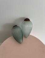 Twee prachtige vintage glazen kerstballen kerstornamenten, Vintage, Gebruikt, Vintage, Vintage