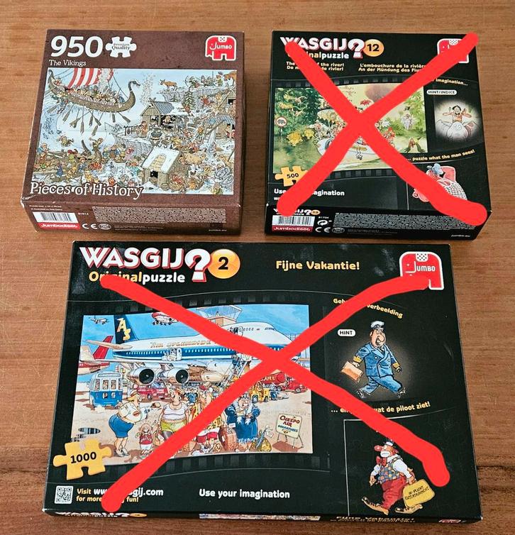 JUMBO puzzel vikingen, Hobby en Vrije tijd, Denksport en Puzzels, Zo goed als nieuw, 500 t/m 1500 stukjes, Ophalen