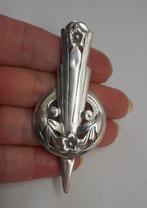 Zilveren grote bijzondere vintage broche nr.054, Sieraden, Tassen en Uiterlijk, Broches, 4 tot 7 cm, Verzenden, Zo goed als nieuw
