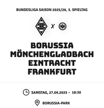 Borussia Mönchengladbach-Frankfurt tickets beschikbaar voor biedingen