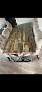 Eettafel Eric Kuster Stijl, Zo goed als nieuw, Vijf personen of meer, 150 tot 200 cm, Rechthoekig