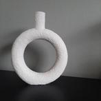 Present-Time-Vaas-Ring-Polyresin-Rond-Wit-18x3x22-Modern, Ophalen of Verzenden, Nieuw