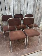 Bruine BULO ‘Brussel’ stoel | Vintage jaren 70  | 55 stuks, Gebruikt, Bruin, Ophalen of Verzenden, Metaal