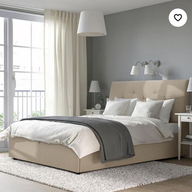 Bed van IKEA, Huis en Inrichting, Slaapkamer | Bedden, Tweepersoons, Hout, Ophalen