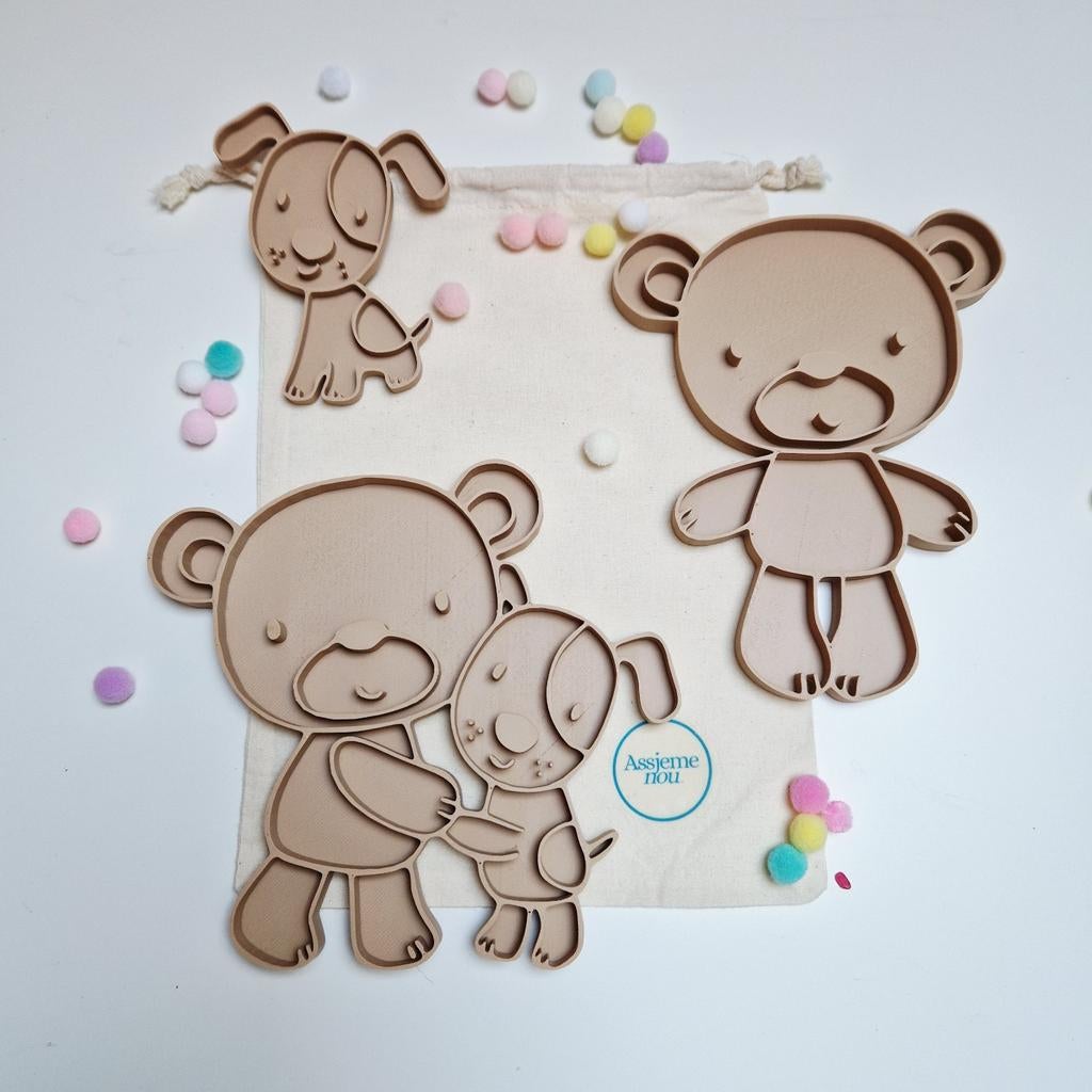 Teddybeer vormen voor sensorische speelbak, Ophalen of Verzenden, Nieuw, Knutselen