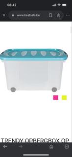 Gezocht: Opbergbox met Deksel en Wielen, Huis en Inrichting, Ophalen, Kunststof, 50 tot 100 cm, Nieuw