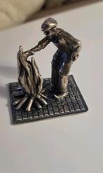 Miniatuur zilver man +vuur, Antiek en Kunst, Ophalen of Verzenden, Zilver