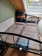 Tweepersoon stalen bed 160x210 extra lang, Huis en Inrichting, Ophalen, Gebruikt, Tweepersoons, Metaal