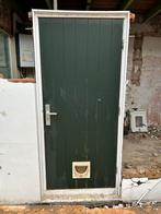 Achterdeur met kattenluik, Ophalen, Gebruikt, 80 tot 100 cm, Buitendeur