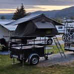 Aanhanger met klep en daktent Eezi-awn 240x120, Ophalen, Zo goed als nieuw, Tot en met 2