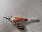zeer oude kerstbal vogeltje oranje foto 1 en 2, Diversen, Heikant 21 Kaatsheuvel, Belle Vieille Brocante, Ophalen of Verzenden