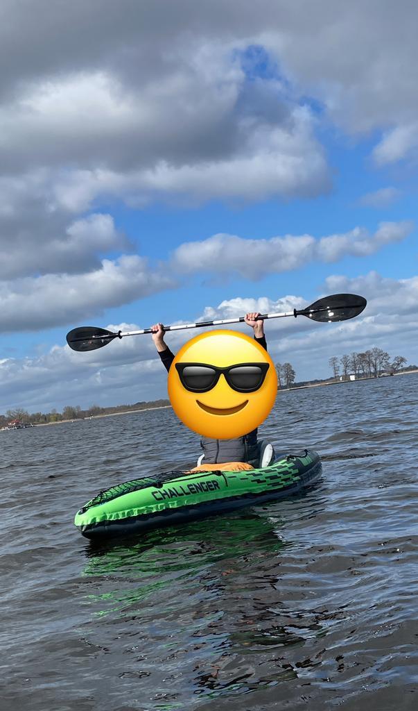 INTEX Challenger K1 Inflatable Kajak - 1 persoon, Watersport en Boten, Kajaks, Gebruikt, 1-persoons, Opblaasbaar, Ophalen