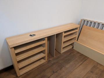 Ikea Bedframe 180x200 met Achterkant & Kastjes - afbeelding 4