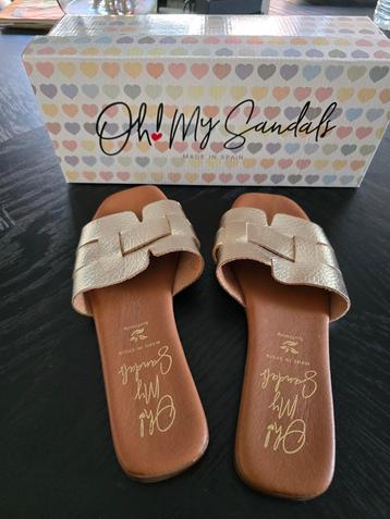 Leren slippers maat 37 beschikbaar voor biedingen