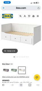 Hemnes bed met lades Monnickendam, Eenpersoons, Wit, Ophalen of Verzenden, Zo goed als nieuw