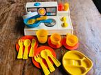 fisher price fornuis met toebehoren, grote set , vintage, Speelset, Ophalen of Verzenden, Zo goed als nieuw