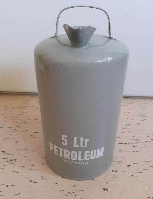 grijze 5 liter petroleumkan gaaf, Antiek en Kunst, Antiek | Emaille, Ophalen of Verzenden