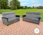 GRATIS LEVERING HEEL NL Antraciet Stoffen Bankstel 3+2,5Zits, 150 tot 200 cm, Driepersoons, 75 tot 100 cm, Ophalen of Verzenden