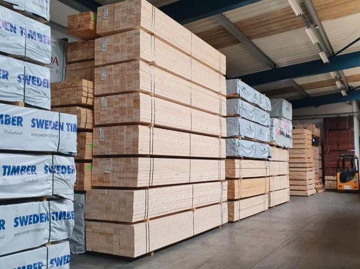 Vuren balkhout | balk | hout | 69x169 mm | balken | 75x175, Doe-het-zelf en Verbouw, Hout en Planken, Nieuw, Balk, Vuren, 300 cm of meer