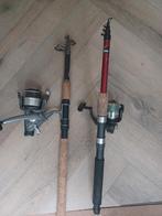 2 Vishengels met Molen, Watersport en Boten, Hengelsport | Karpervissen, Ophalen, Gebruikt, Complete set