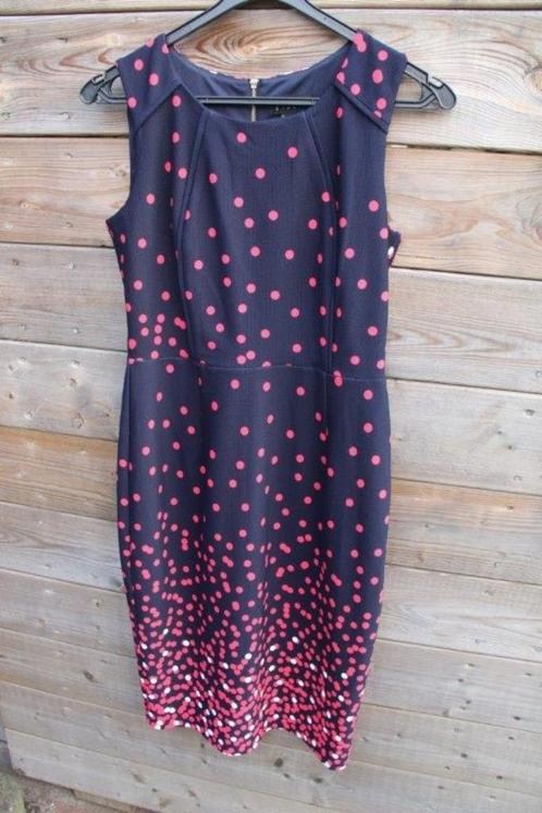 Jurk donkerblauw/ rood Enfocus mt 6 (XS) Vaste prijs, Kleding | Dames, Jurken, Zo goed als nieuw, Maat 34 (XS) of kleiner, Rood