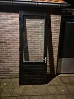 Hardhouten buitendeur. 82x211.5cm.  Dubbelglas., Ophalen, Gebruikt, 80 tot 100 cm, Buitendeur