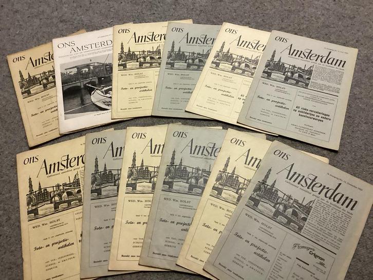 12x Ons Amsterdam 1952 - Compleet Jaar!, Boeken, Tijdschriften en Kranten, Gelezen, Overige typen, Ophalen of Verzenden