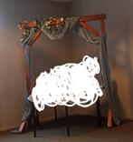 Backdrop, houten boog, staander, Ophalen of Verzenden, Versiering, Geboorte of Huwelijk